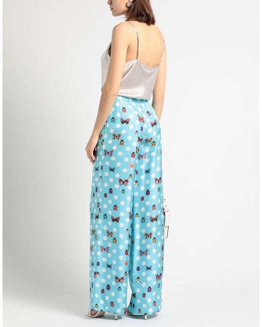 Versace Blue Sky Pants Silk