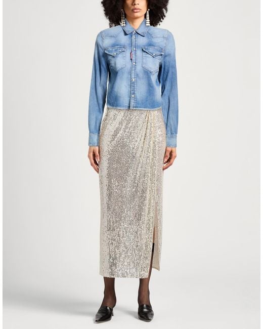 DSquared² Blue Denim Shirt Cotton, Elastane