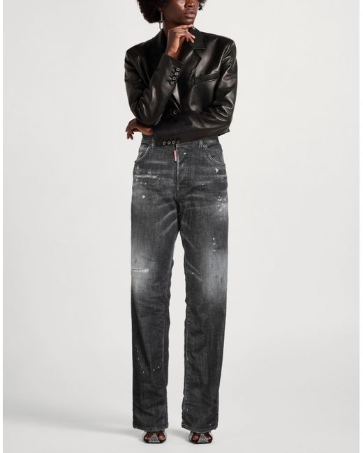 DSquared² Gray Charcoal Jeans Cotton, Elastane