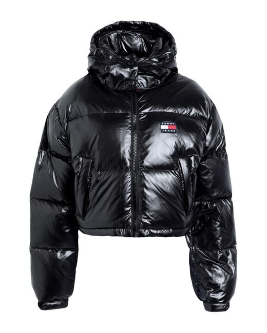 Tommy Hilfiger Black Cropped Alaska Puffer Jacket