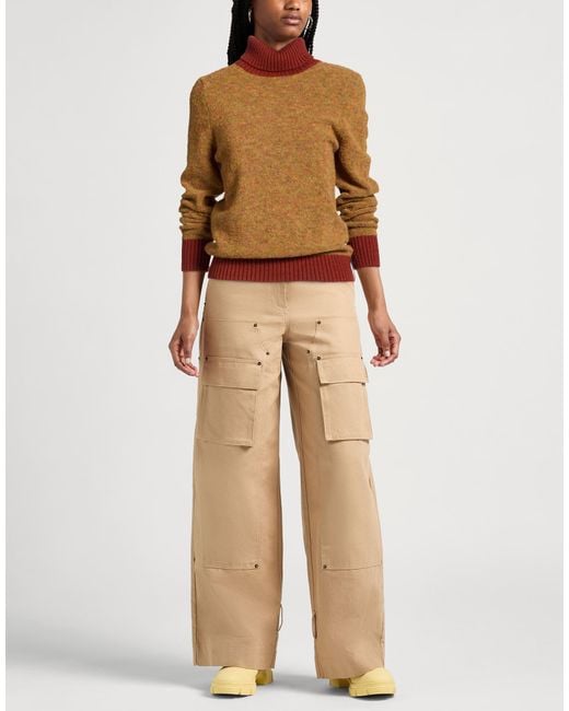 K-Way Brown Turtleneck Wool, Polyamide, Acrylic, Mohair Wool, Polyester