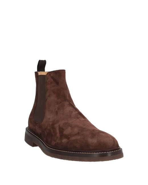 Brunello Cucinelli Brown Ankle Boots Leather for men