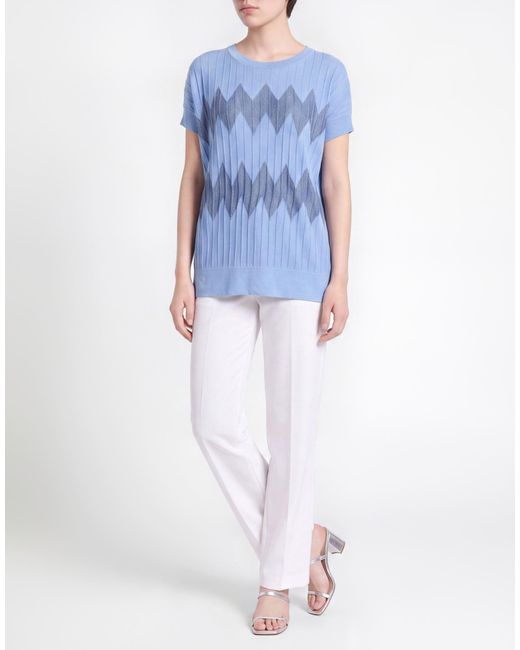 Le Tricot Perugia Blue Sweater Viscose, Polyester