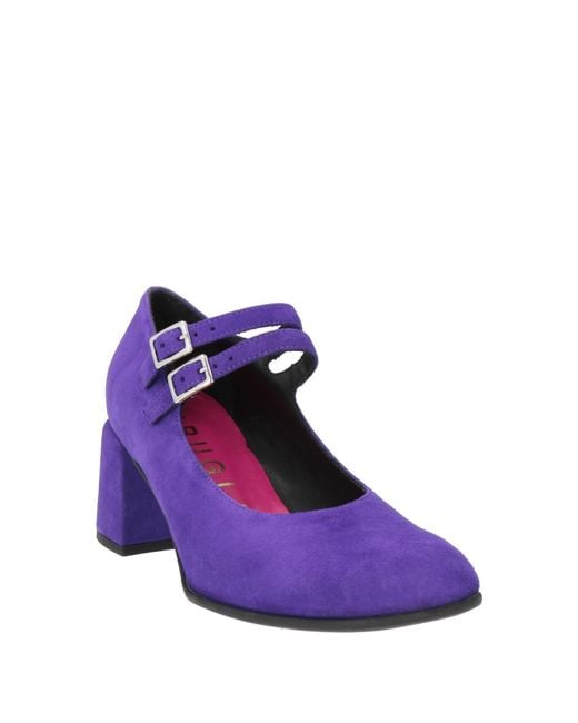 Bruglia Purple Pumps Leather