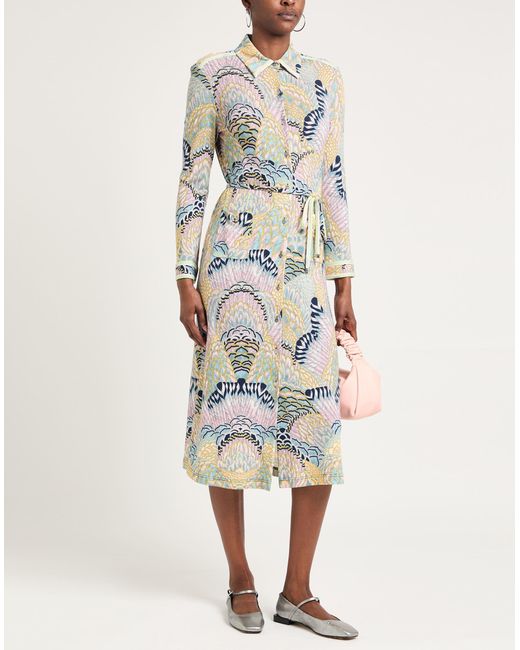 LEONARD Paris White Midi-Kleid