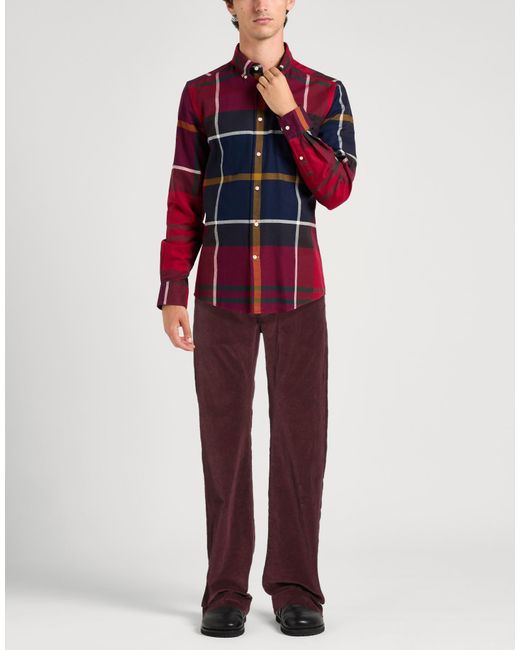 Jacob Cohen Purple Burgundy Pants Cotton, Elastane for men