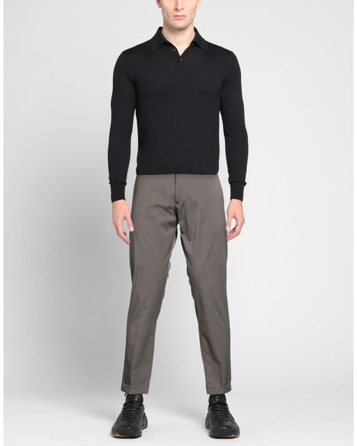GOLDEN CRAFT 1957 Gray Khaki Pants Polyester, Viscose, Elastane for men