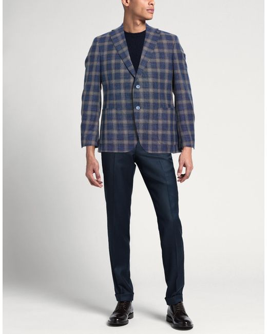 DIGEL Blue Blazer Polyester, Viscose, Elastane for men