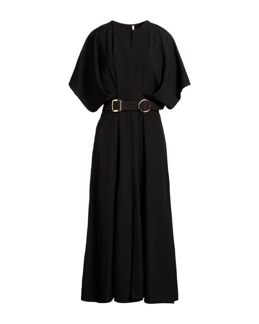 Imperial Black Maxi Dress Polyester, Elastane