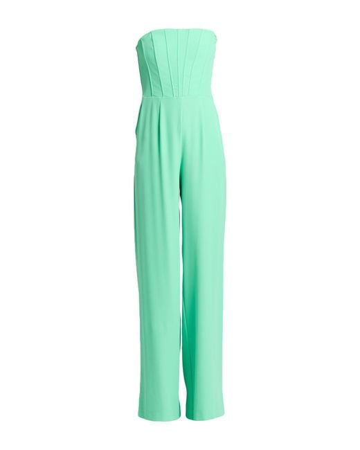 SIMONA CORSELLINI Green Jumpsuit Polyester, Elastane