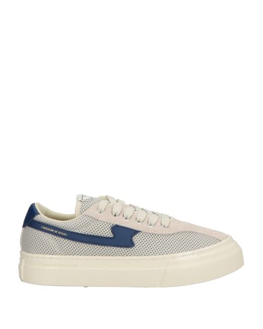 Stepney Workers Club Blue Sneakers Leather, Textile Fibers