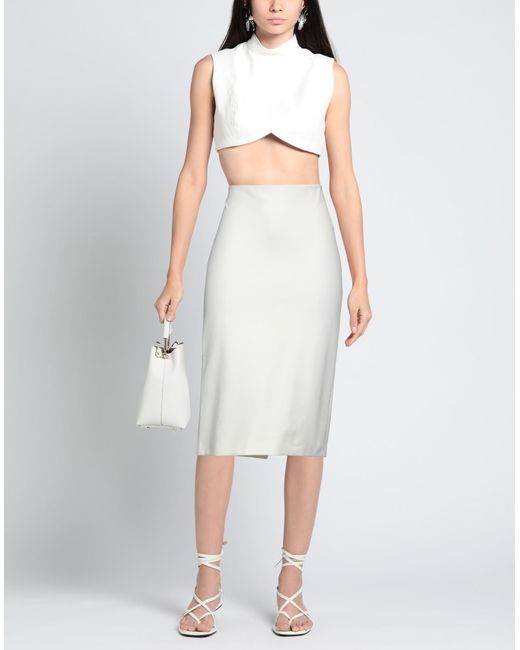 Kiltie White Midi Skirt