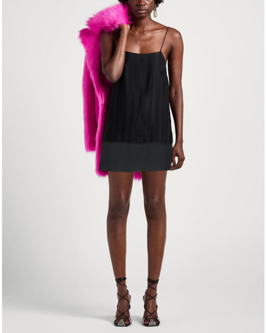 Maje Black Mini Skirt Polyester, Wool, Viscose, Elastane