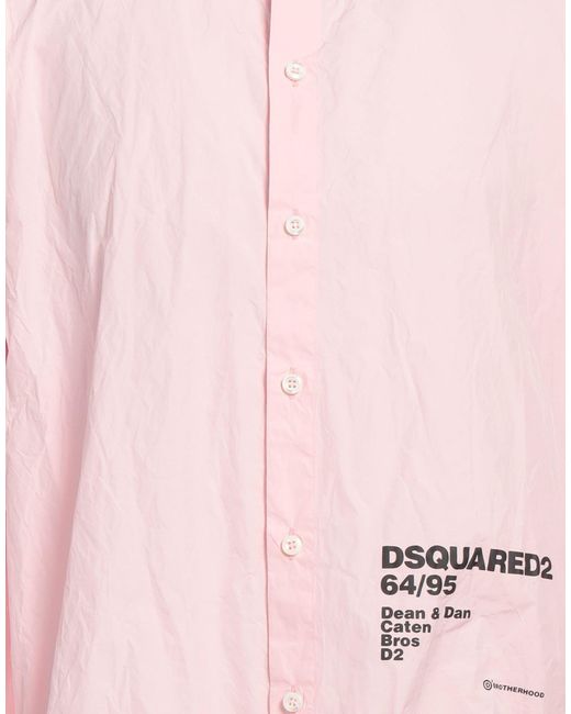 DSquared² Pink Shirt Polyester, Polyamide for men