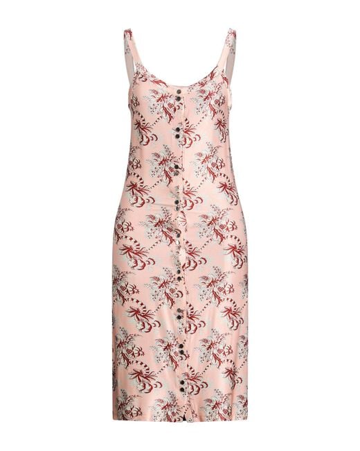Rabanne Pink Midi Dress Viscose, Elastane