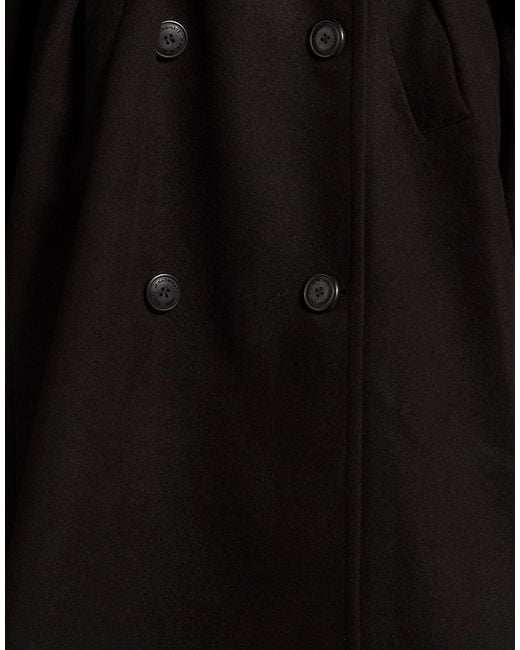 hinnominate Black Coat Polyester, Viscose, Elastane