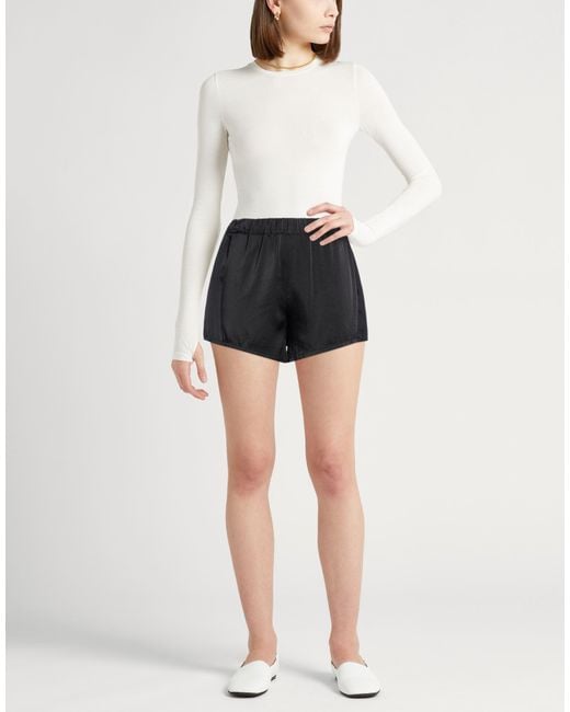 Crossley Black Shorts & Bermuda Shorts Silk, Elastane