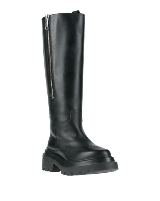 Plan C Black Boot Leather