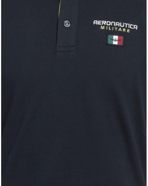 Aeronautica Militare Blue Polo Shirt for men
