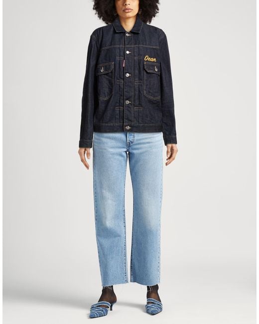 DSquared² Blue Denim Outerwear Cotton