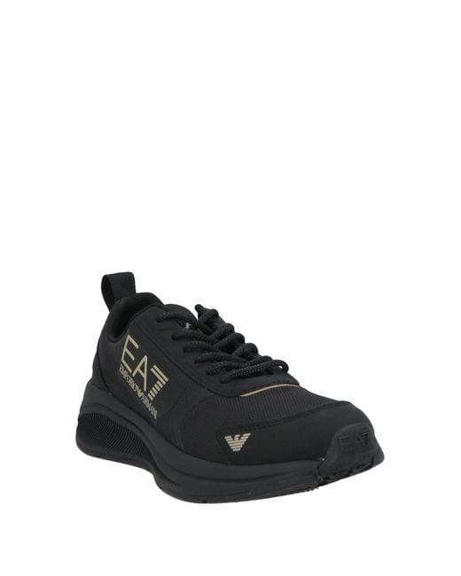 EA7 Black Sneakers Polyimide, Thermoplastic Polyurethane, Polyurethane, Elastane for men