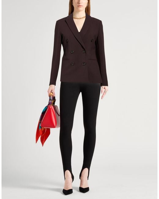 Ottod'Ame Brown Dark Blazer Polyester, Viscose, Elastane