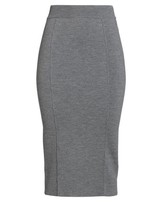Pinko Gray Midi Skirt