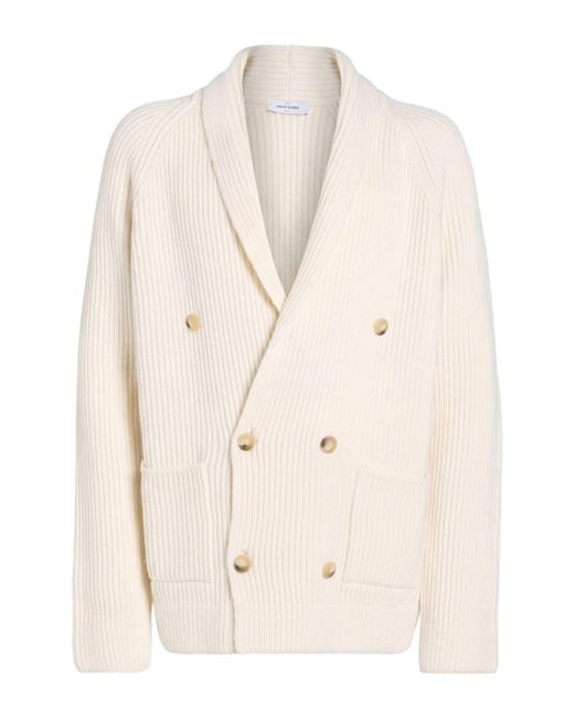 Gran Sasso Natural Ivory Cardigan Virgin Wool for men