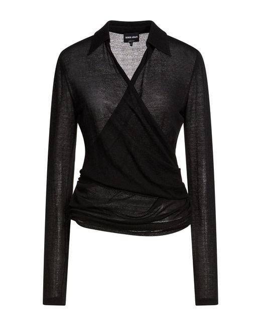 Pullover Giorgio Armani en coloris Black