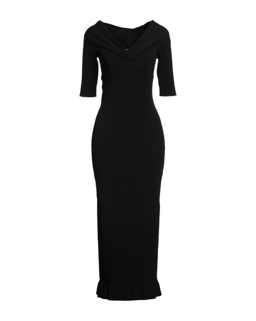 Philosophy Di Lorenzo Serafini Black Midi Dress
