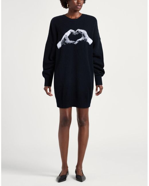 Sportmax Black Mini Dress Wool, Cashmere