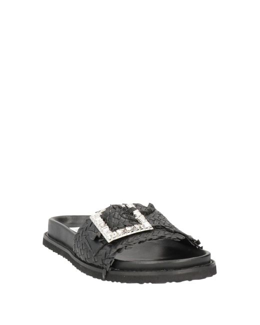 Inuovo Black Sandals Leather