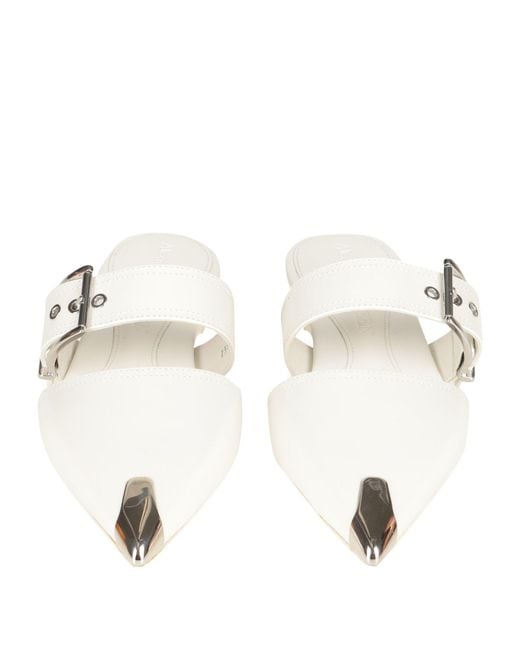 McQueen White Mules & Clogs