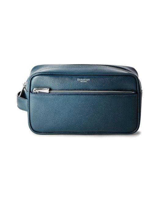Serapian Blue Beauty Case Leather for men