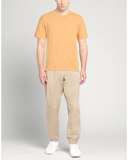 Crossley Orange T-Shirt Cotton, Linen for men