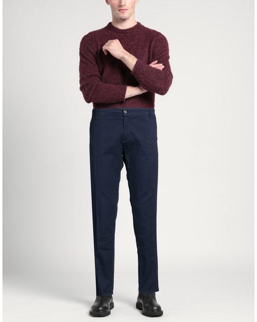 TELAMIRA Blue Pants Cotton, Elastane for men