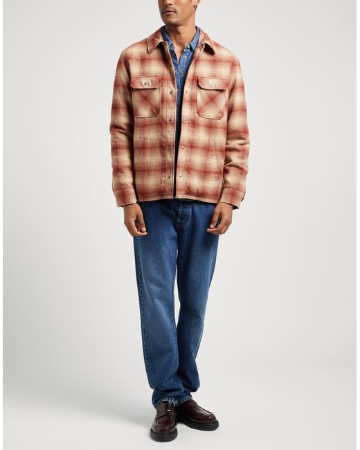 Sandro Brown Jacket Polyester, Viscose for men