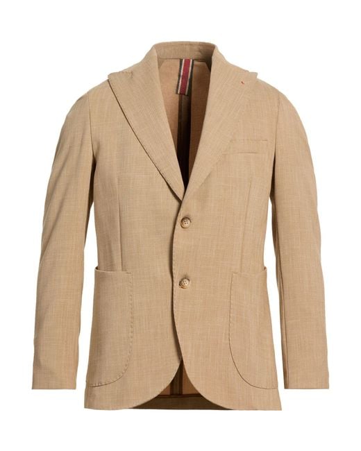 MULISH Natural Blazer Polyester, Rayon, Elastane for men