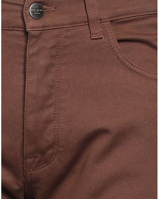 Reign Brown Pants Cotton, Elastane for men