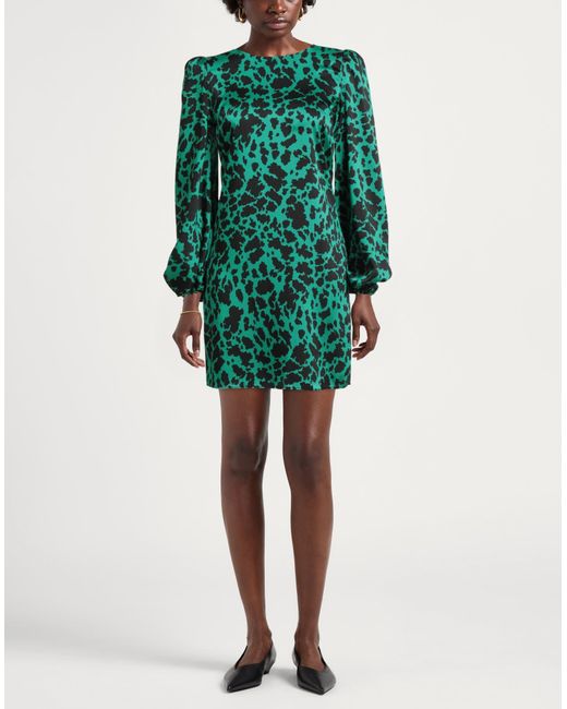 Liu Jo Green Emerald Mini Dress Polyester, Polyamide
