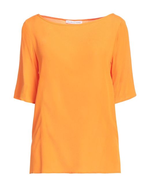 Caractere Orange Top Viscose, Polyamide, Elastane