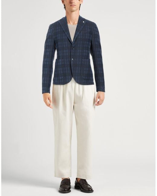 L.b.m. 1911 Blue Blazer Cotton, Polyamide for men