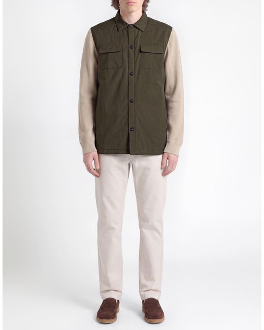 Façonnable Green Jacket Polyester, Cotton for men