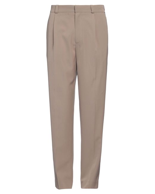 Acne Gray Khaki Pants Polyester, Wool for men