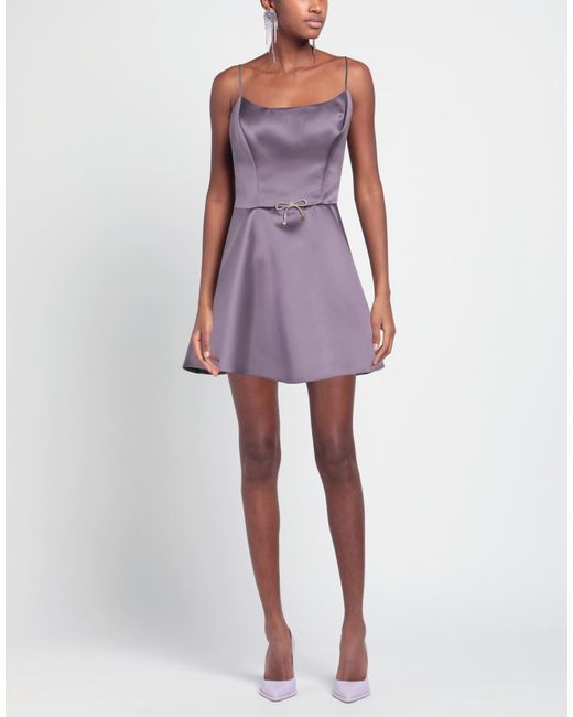 Elisabetta Franchi Purple Mini Dress Polyester