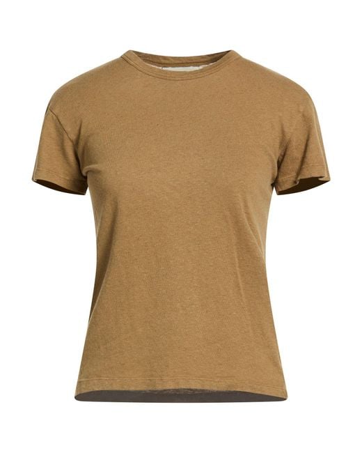 Officine Generale Natural T-Shirt Cotton, Linen