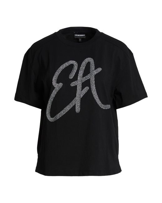 Emporio Armani Black T-Shirt Cotton