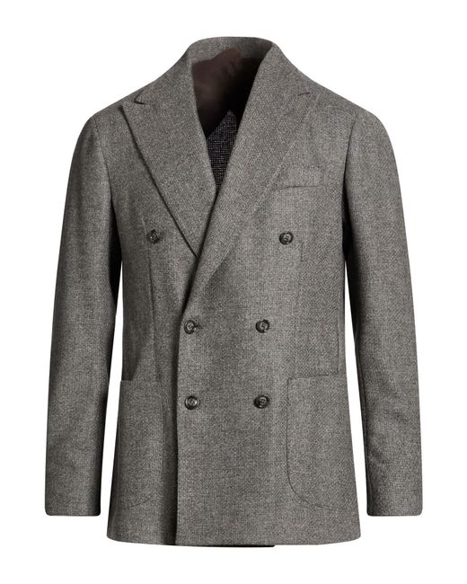 Barba Napoli Gray Blazer Virgin Wool, Cashmere for men