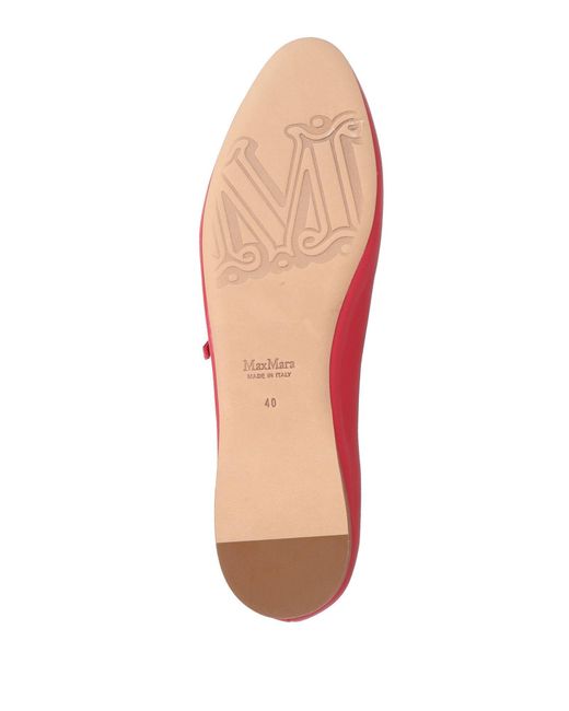 Max Mara Red Ballet Flats