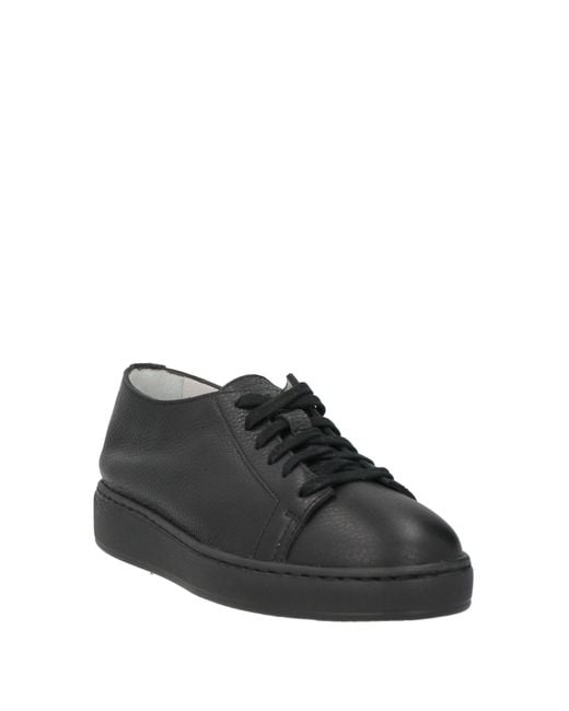Santoni Black Trainers